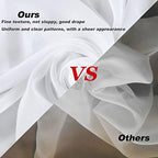 10ft x 10ft White Chiffon Backdrop Curtains, Wrinkle-Free Sheer Chiffon Fabric Photo Curtain Drapes for Wedding Ceremony Arch Party Stage Photography Decorations - Image 3