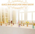 12PCS Mixed Colored Bud Vases Colorful Vintage Flower Vase for Centerpieces - Image 4