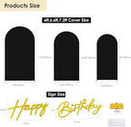 HAINARverS Set of 3 Stretchy Arch Backdrop Covers, Black, 6/6.6/7.2FT - Image 2