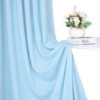 Baby Blue/Light Blue Backdrop Curtains 10ftx10ft Polyester Photo Drapes - Image 6