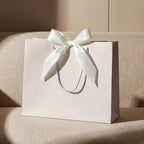 Silkfly 24 Pcs Paper Gift Bags with Handles & Bow Ribbon, Ivory - Image 5