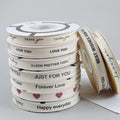 100 Yards/Roll Personalized Twill Contton Ribbon, Personalized Cotton Ribbon, Custom Continuous Print Ribbon for Favors,Customized & Printed Text/Logo Wedding, Baby Shower Favors & Gifts by Unknown