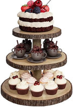 Wood Cupcake Stand, 3 Tier Cupcake Tower, Large Rustic Cake Display Holder by SANYOUNG