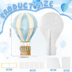 2.9 ft x 4.9 ft Hot Air Balloon Baby Shower Decorations, Large Blue Hot Air Shaped Cardboard Cutout, Life-Size Standup Photo Booth Props for Birthday Party Celebration Backdrops Decor - Image 2