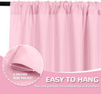 MEETSKY Pink Backdrop Curtains,Birthday Backdrop Drapes,5ft x 7ft,2 Panels - Image 3