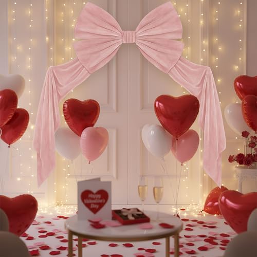 40 x 80 Inch Extra Large Rose Gold Velvet Bow for Backdrop, Xmas Tree - Image 5