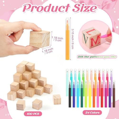 Wonderjune 147 Pcs Baby Shower Blocks Decorate Game Kit, Pink Ribbon - Image 3