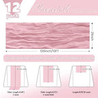 12Pack Light Pink Cheesecloth Table Runner 10FT Wedding Party Decor - Image 4