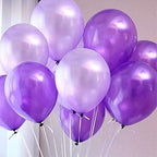 Kubert Mermaid Party Decorations/Under the Sea Party Teal Lavender Purple Tissue Paper Pom Pom Latex Balloons Fish Net with Shells and Mermaid Birthday Decor Baby Shower Decorations (White) - Image 3