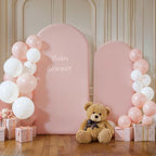 Pink Arch Cover 2 Set - 7.2 and 6ft Pink Arch Backdrop Cover Spandex Wedding Arch Stand Covers for Birthday Party Baby Shower Girls Bridal Shower Photo Balloon Arch Covers Stretchy Backdrop Background - Image 3
