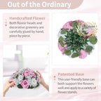 NUPTIO Flower Balls for Table Centerpieces: White & Pink Artificial Flowers - Image 5