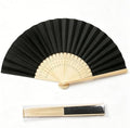 Paper Hand Fans, 8.3 Inch Foldable Handheld Fans for Wedding Favors, Party Decorations, Bridal Shower, Baby Shower, Summer Cooling, Decoration Fan(Black-50) by ffscafscn
