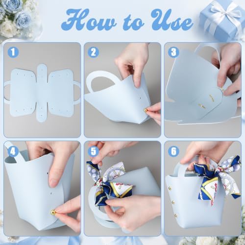 Kacctyen 30pcs Samll Purse Gift Bags PU Leather Purse Party Favors, Blue - Image 3