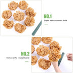 AVIVIHO 65pcs Fake Flowers Brown Hydrangea Artificial Flowers Bulk (Not Squished, No Steaming Need) Silk Flowers with Stems for Wedding Decor,Home,Baby Shower,Table Centerpieces Decoration - Image 5