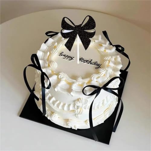 200pcs Satin Ribbon Bow Cake Topper Pink Blue Purple Decorations - Image 6