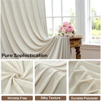 10ft×15ft Beige Backdrop Curtain for Wedding Parties - Image 3