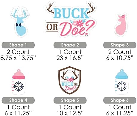 Big Dot of Happiness Buck or Doe - Yard Sign and Outdoor Lawn Decorations - Hunting Gender Reveal Party Yard Signs - Set of 8 - Image 5