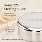 925 Sterling Silver First Curl & Tooth Keepsake Box - Image 4