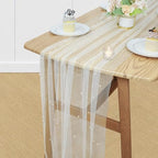 Pearl Table Runner Tulle Gauze Sheer Wedding Party Home Decor - Image 5