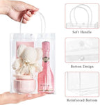 Mauproy Clear Plastic Gift Bags with Handles, 9.1 x 6.7 x 2.8 Inch, 50 Pack - Image 3