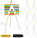 JEAWIWI 7 Pcs Lightweight Easel Stand, 66 Inch, Gold, with Portable Bags by JEAWIWI