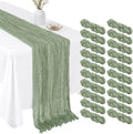 20 Pack Sage Green 17 x 108 Inch Cheesecloth Table Runner - Boho Gauze Sheer Fabric for Wedding Baby Shower Party Home Decor by Unknown