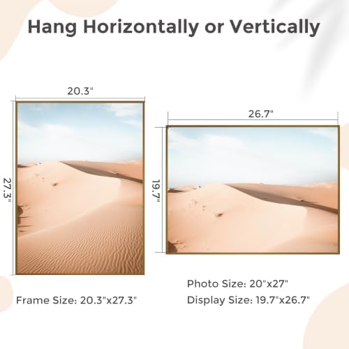 20x27 Metal Picture Frame, Aluminum Poster Frame with Real Glass, Bronze - Image 2