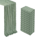 12 Pack 23 x 120 Inch Sage Green Table Runner 10Ft Cheesecloth by Heneger