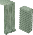 12 Pack 23 x 120 Inch Sage Green Table Runner 10Ft Cheesecloth by Heneger