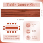 20 Pack Cheesecloth Table Runner - 17x108 Inch Terracotta Boho Gauze Cheese Cloth Table Runners for Baby Bridal Shower Decoration Wedding Party Summer Garden Farmhouse - Image 2