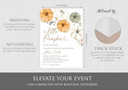 All Ewired Up Baby Shower Invitations A Little Pumpkin, and Envelopes, Autumn Fall Florals Invite Card, Girl Boy Gender Neutral Personalized, Large 5X7 Inch - Image 3