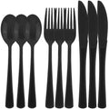 Kochorie 300 Pieces Black Plastic Silverware Heavy Duty Disposable Utensils by Kochorie