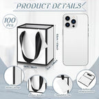 Yeaqee 100 Pcs Mini Paper Gift Bags with Handles Tag, White,Black - Image 2