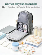 Babelio Grid Wizard Diaper Bag Backpack - Image 2