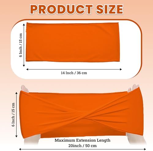 MDS Pack of 75 Spandex Chair Sashes Without Slider Buckles – Orange - Image 2