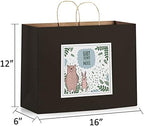 Eupako 16x6x12 Black Paper Bags 50 Pack, Kraft Gift Bags with Handles - Image 2