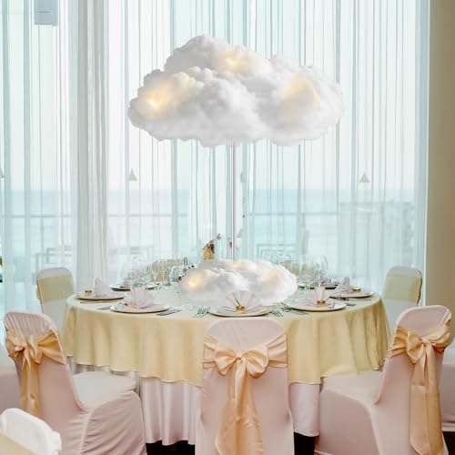 Wettarn 3 Set Cloud Decoration for Table Centerpiece, Cloud Ceiling Kit - Image 6