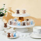 50 Pcs Bear Baby Shower Candle Favors for Guest Bear Party Favors Baby Shower Candles Bulk for Gifts Party Decorations (Light Brown,Dark Brown,Blue) - Image 3
