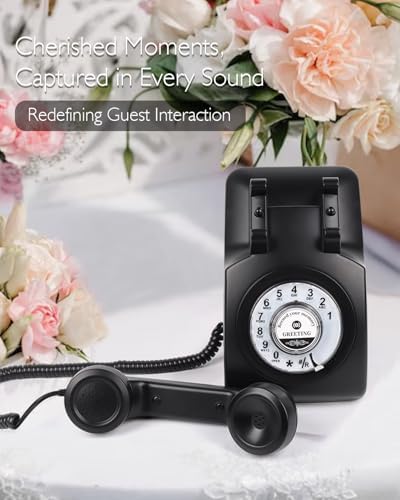 Audio Guest Book Wedding Phone, Retro Audio Guestbook (Black) - Image 6
