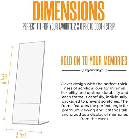 2x6 Slanted Photo Strip Frames - Black Insert, 50 Pack - Image 2