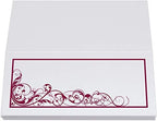 Scribble Vintage Swirl Place Cards, Burgundy, Set of 60, Pre-cut and Scored - Image 5