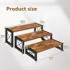 IBUYKE Wood Cupcake Display Stand,Set of 3,Brown TLJ019H - Image 5