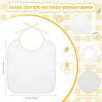 6 Sets Bottle Chug Baby Shower Games Juegos Para Plastic Baby Bottles Bibs Disposable Diapers Gender Reveal Games Baby Changing Diaper Race Game Decoration (Beige) - Image 3