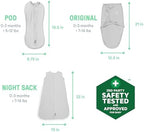 SwaddleMe by Ingenuity Comfort Pack Baby Swaddle Set - 3 Pack - Image 5