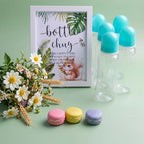 Funny Bottle Chug Baby Shower Drinking Game for 15 Guests, Includes 15 Pack 8.5oz Baby Bottles with Nipples & Standing Wood Framed Sign, Western Cowboy Baby Shower Favors & Party Activities(Wathet) - Image 6