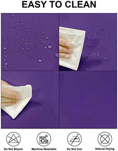 Fokitut 2 Pack Waterproof Round Tablecloth, 90 Inch, Stain Resistant and Wrinkle Polyester Table Cloth, Fabric Table Cover for Kitchen Dining, Wedding, Party, Holiday Dinner-Purple - Image 2