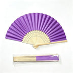 Paper Hand Fans, 8.3 Inch Foldable Handheld Fans for Wedding Favors, Party Decorations, Bridal Shower, Baby Shower, Summer Cooling, Decoration Fan(Purple-50) by ffscafscn