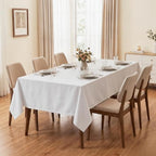 Thick White Tablecloth, Water & Wrinkle Resistant, 54x120 Inch - Image 7