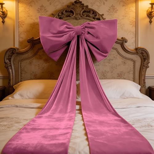 Luxury Giant Velvet Bow Decor Oversized Wall Bow Decorations Bow Decorative for Room Wall Party Birthday Backdrop Baby Shower Decor Front Door Patio Outdoor Wedding Arch - Image 2