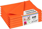 500 Sheets Orange Tissue Paper for Gift Bags Wrapping Tissue Paper Bulk 20 X 30 Inch Wrapping Tissues for Gift Packaging Art Crafts DIY Birthday Wedding Party Favors Halloween by PINWATT